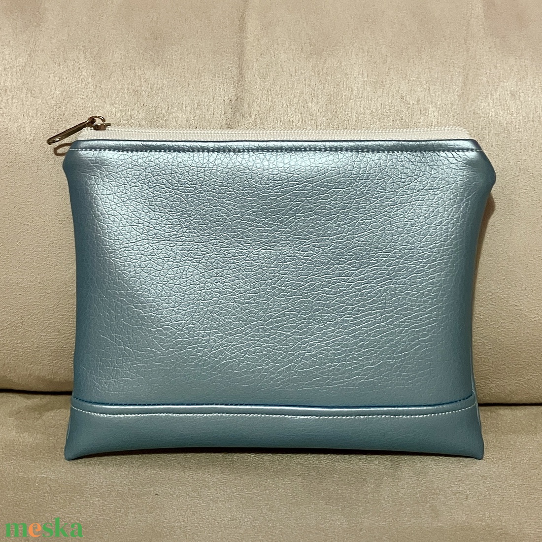 Egyedi kék absztrakt műbőr szett - táska & tok - táska szett - Meska.hu