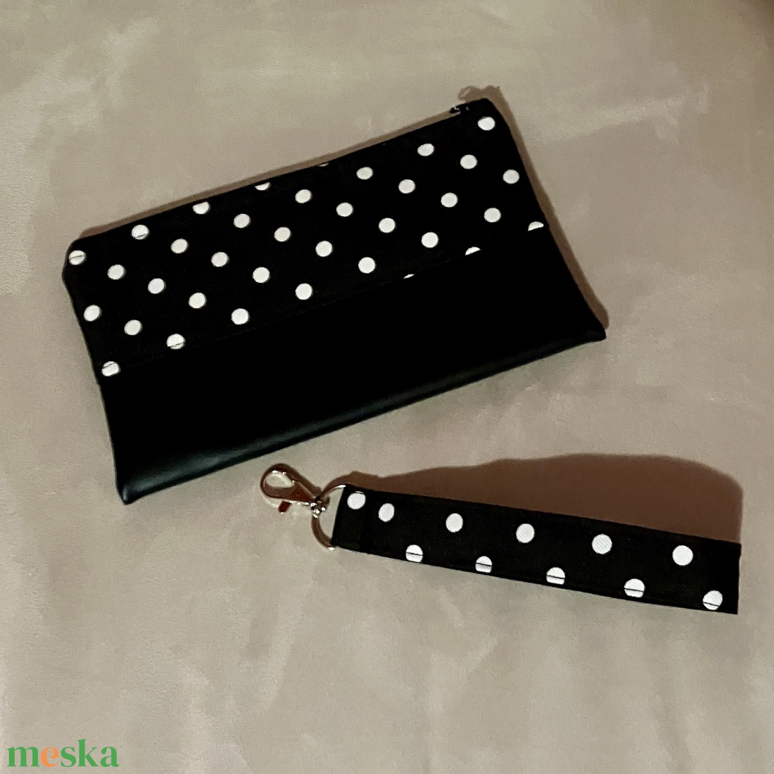 Egyedi pöttyös válltáska szett - táska & tok - táska szett - Meska.hu