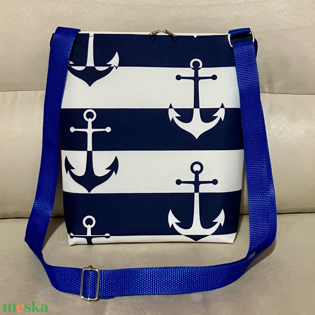 Matróz mintás crossbody táska - táska & tok - kézitáska & válltáska - vállon átvethető táska - Meska.hu