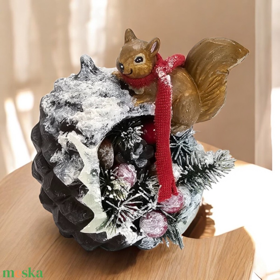 Mókusos havas kaspó  kézműves téli dekoráció - karácsony - adventi díszek - adventi asztaldísz - Meska.hu Mókusos havas kaspó  kézműves téli dekoráció - karácsony - adventi díszek - adventi asztaldísz - Meska.hu