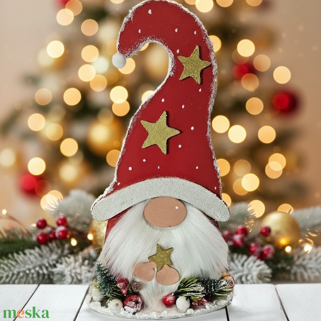 Karácsonyi manó - karácsony - adventi díszek - adventi asztaldísz - Meska.hu