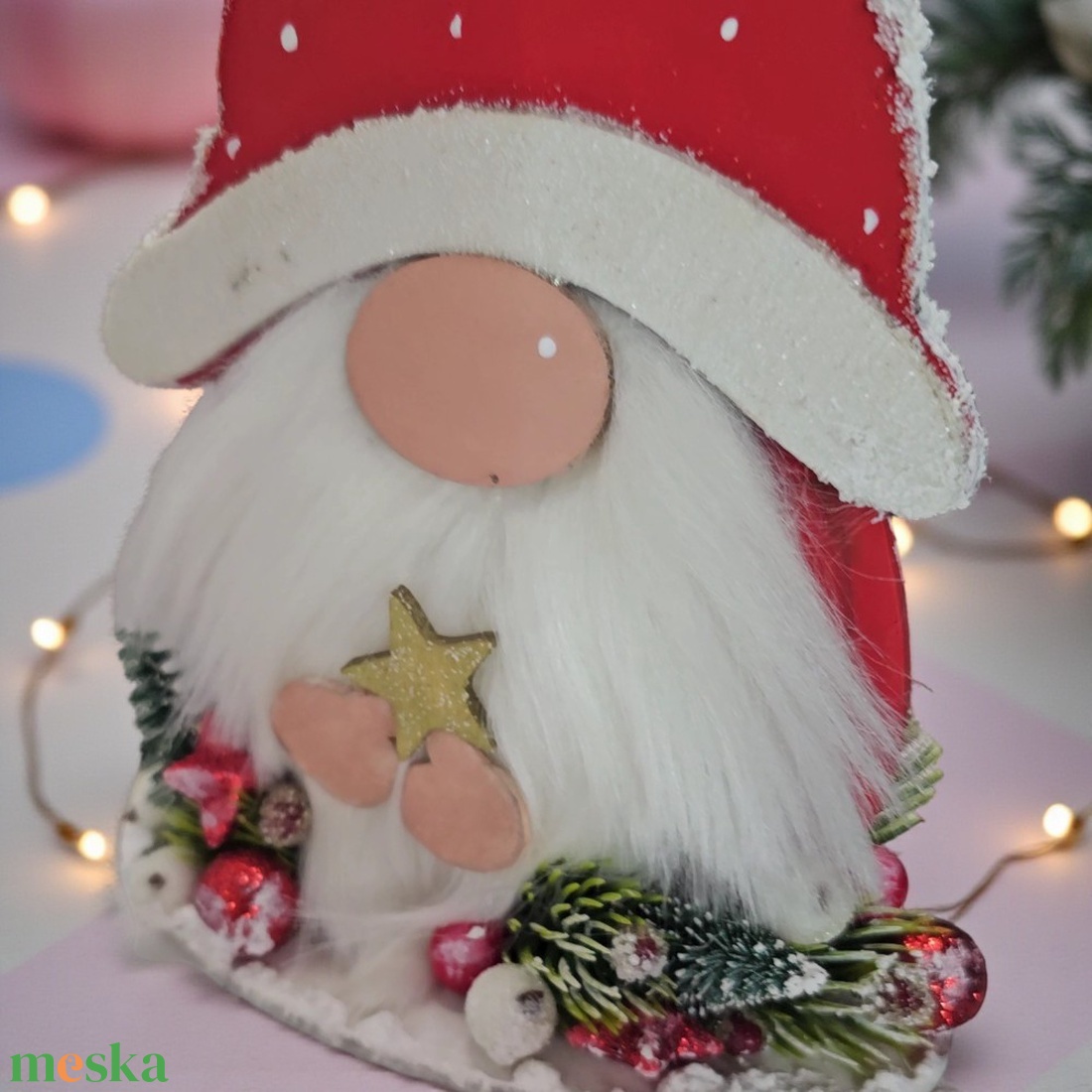 Karácsonyi manó - karácsony - adventi díszek - adventi asztaldísz - Meska.hu