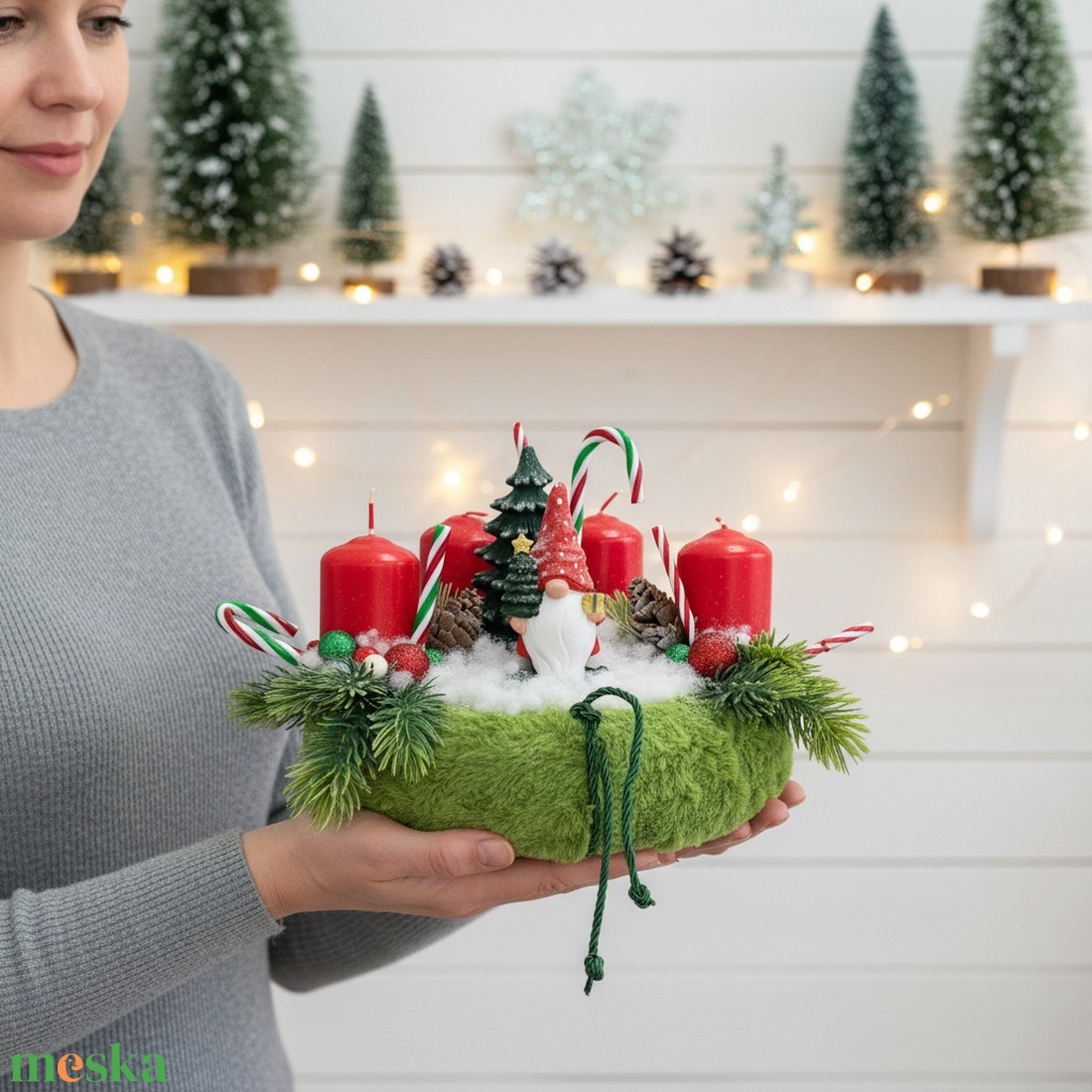 Online Workshop - Manós Adventi Koszorú - diy (csináld magad) - workshop & tanfolyam - Meska.hu