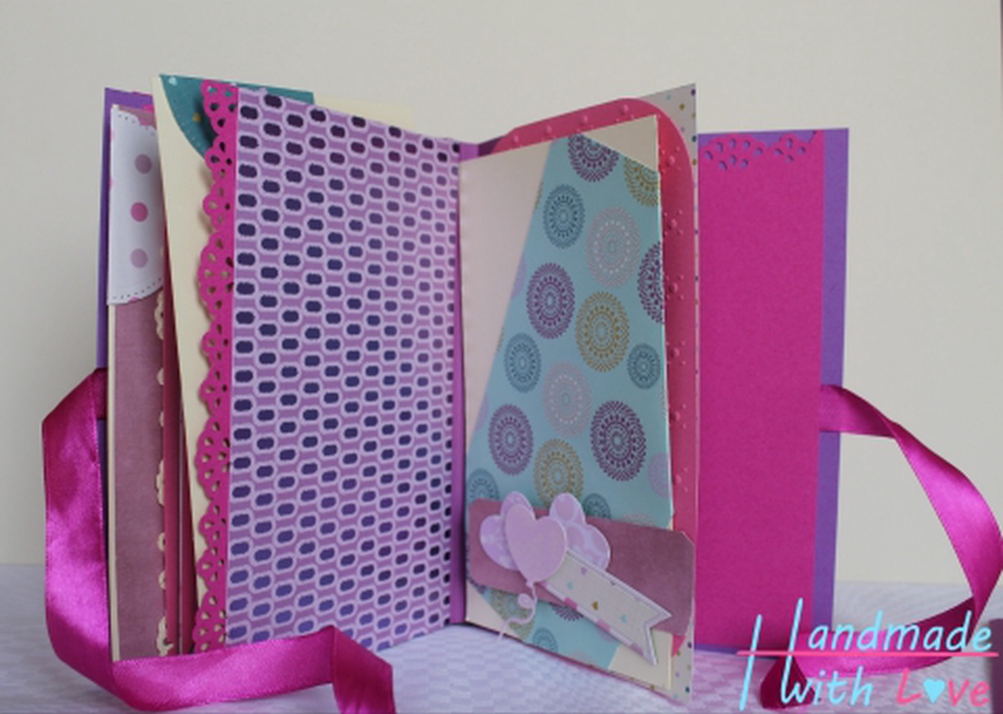 Csajos - Pink - Lila - Rózsaszín Scrapbook, Fotóalbum  -  - Meska.hu