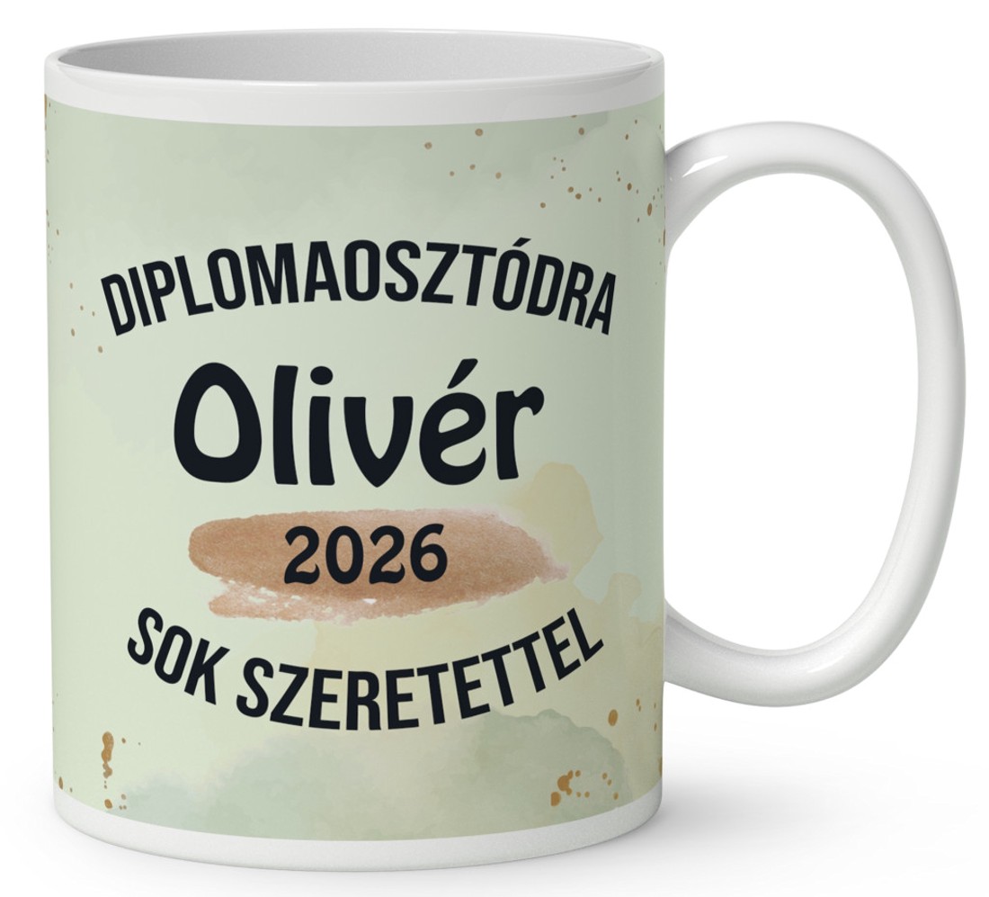 Névvel kérhető Borz - 2026 évi Ballagásra mintás bögre - otthon & életmód - konyhafelszerelés, tálalás - tálalás - bögre & csésze - Meska.hu