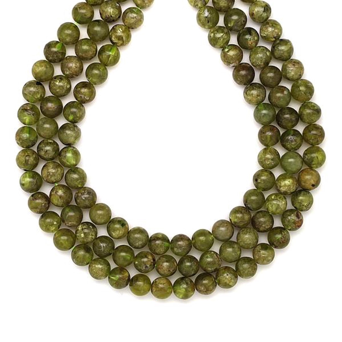 Olivin golyó 6-7mm � ékszerkészítő alapanyag (füzér) - kellékek & szerszámok - ásvány alapanyag - ásványfüzér - Meska.hu