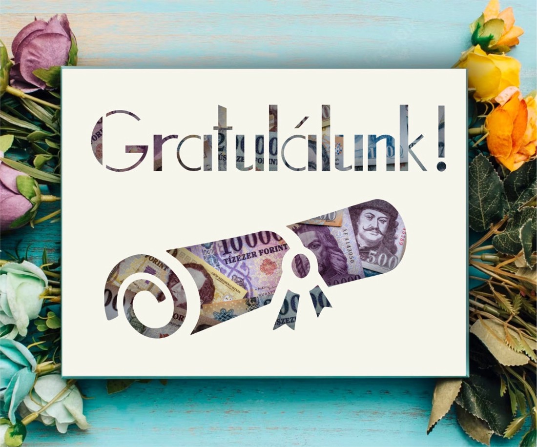 Ballagási ajándék pénzátadó képkeret  - otthon & életmód - dekoráció - dísztárgy - Meska.hu