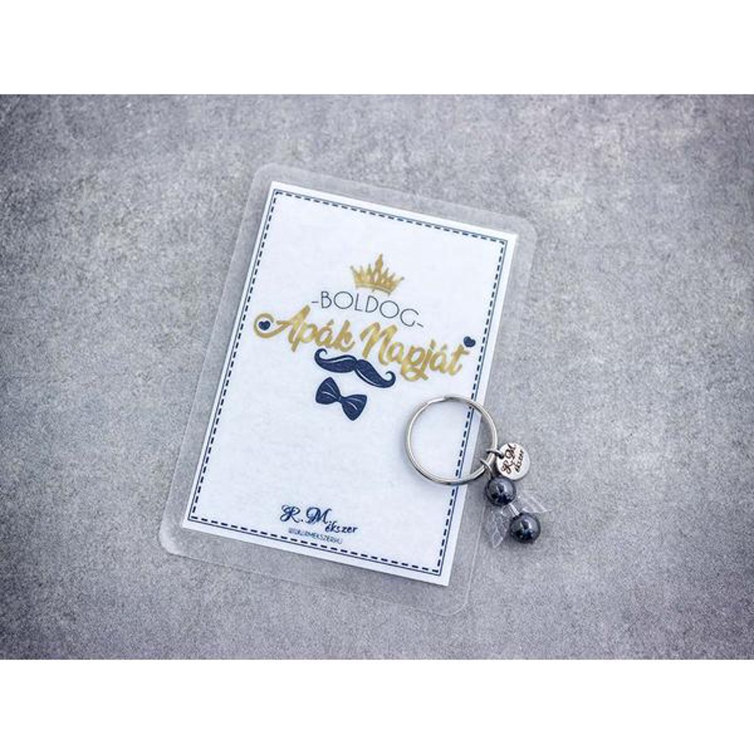 Boldog Apák Napját kulcstartó hematittal - táska & tok - kulcstartó & táskadísz - kulcstartó - Meska.hu Boldog Apák Napját kulcstartó hematittal - táska & tok - kulcstartó & táskadísz - kulcstartó - Meska.hu