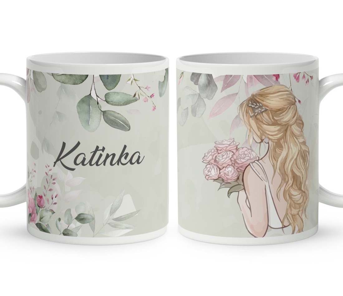 Kérd a neveddel - A legszebb menyasszony - Esküvő mintás bögre - otthon & életmód - konyhafelszerelés, tálalás - tálalás - bögre & csésze - Meska.hu