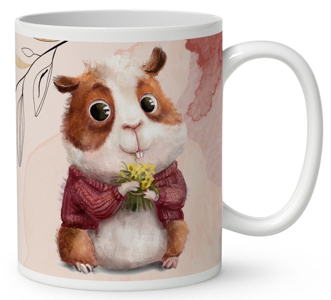 Kérd a neveddel - Cuki virágos tengerimalac mintás bögre - otthon & életmód - konyhafelszerelés, tálalás - tálalás - bögre & csésze - Meska.hu