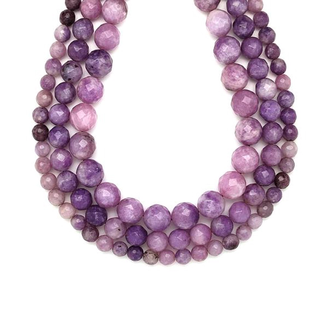 Lepidolit fazettált világos golyó 10-11mm  ékszerkészítő alapanyag (füzér) - kellékek & szerszámok - ásvány alapanyag - ásványfüzér - Meska.hu