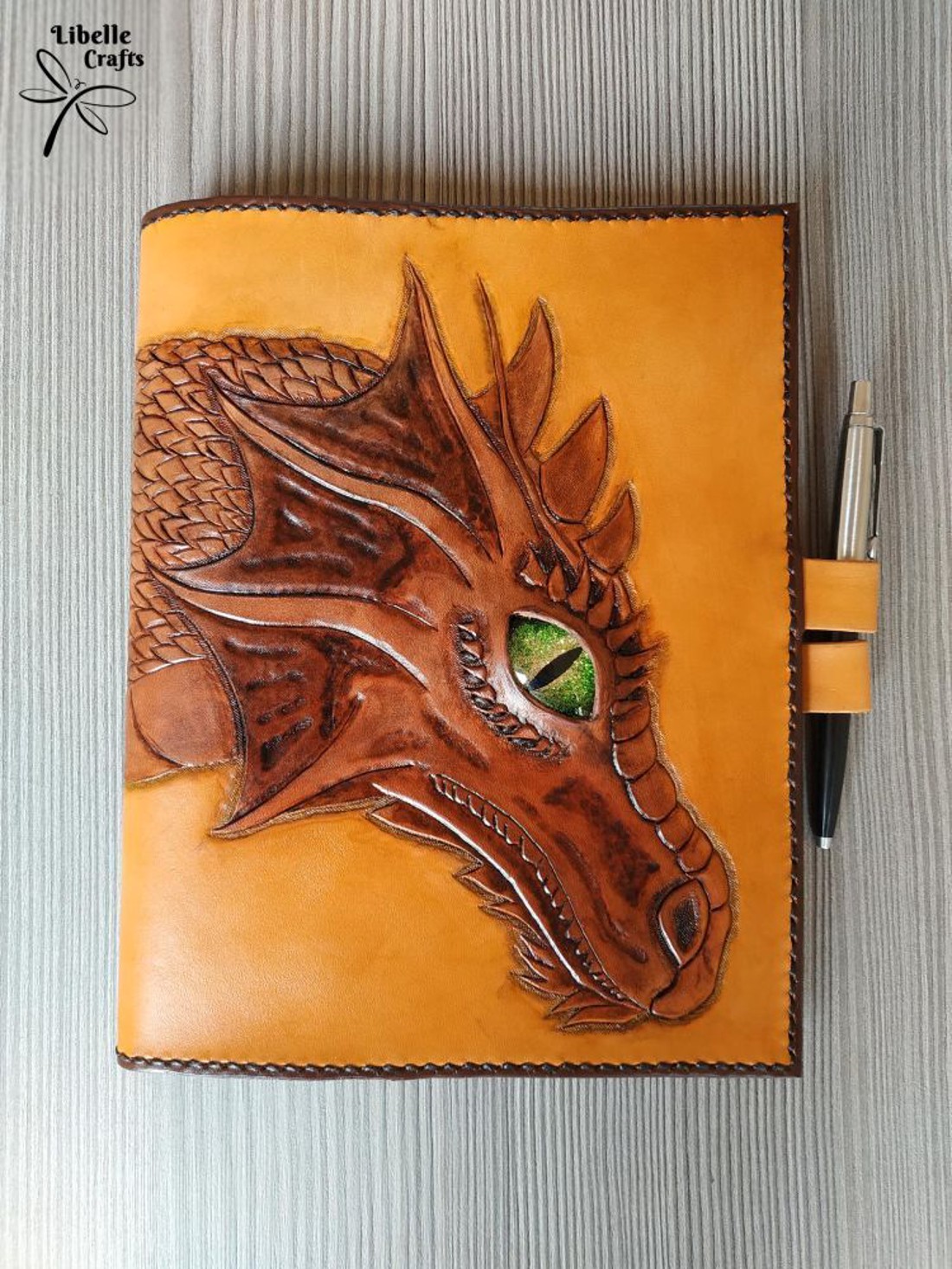 Sárkányfejes noteszborító - otthon & életmód - papír, írószer - könyv- és füzetborító - Meska.hu