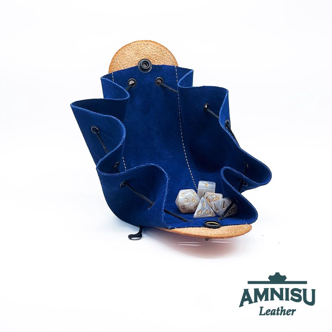 Bézs - sötétkék bőr 2in1 szütyő és kockatálca M3019-6001 - játék & sport - szerepjáték - Meska.hu