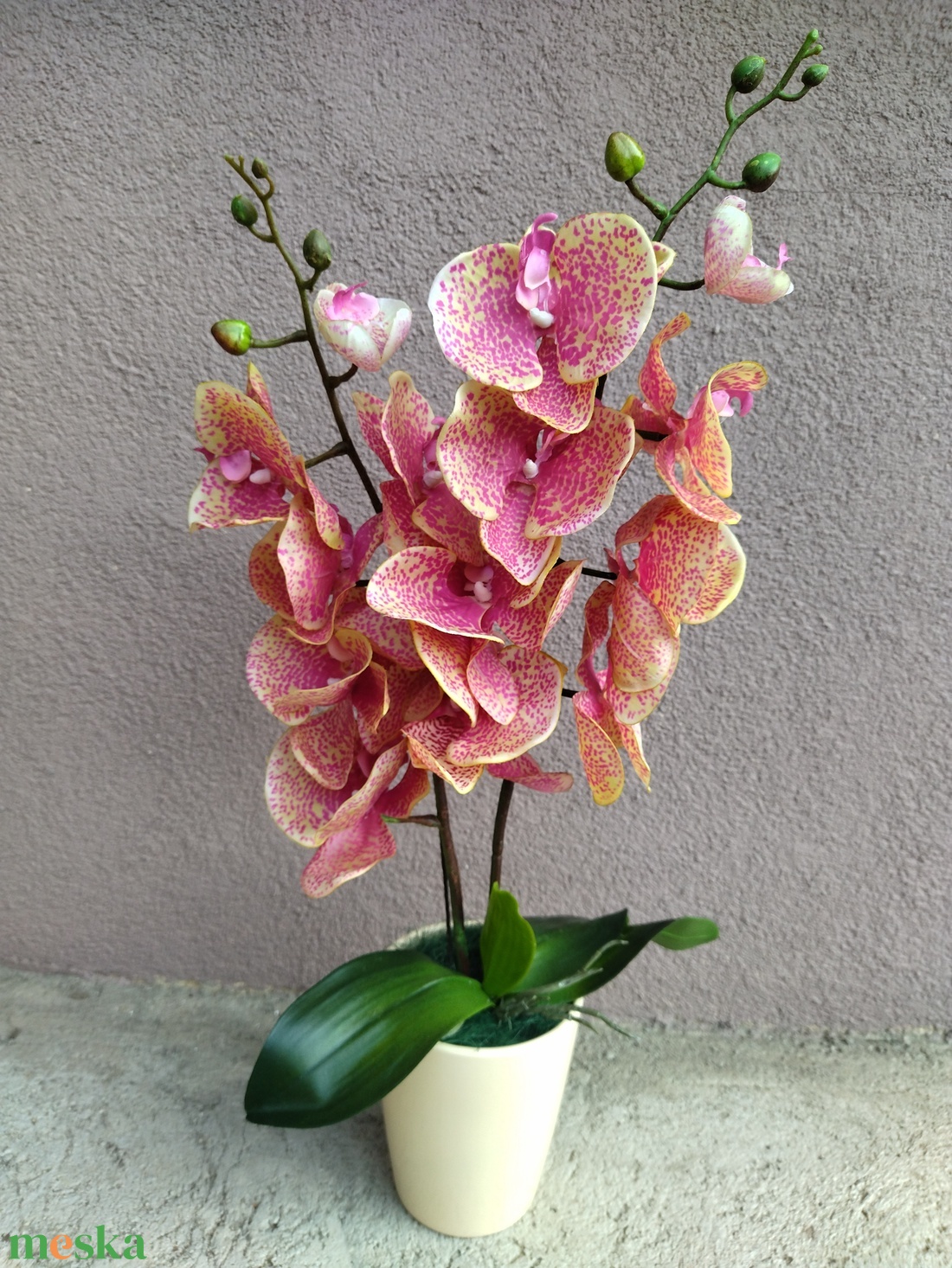 Gumi orchidea  - otthon & életmód - dekoráció - asztal és polc dekoráció - asztaldísz - Meska.hu