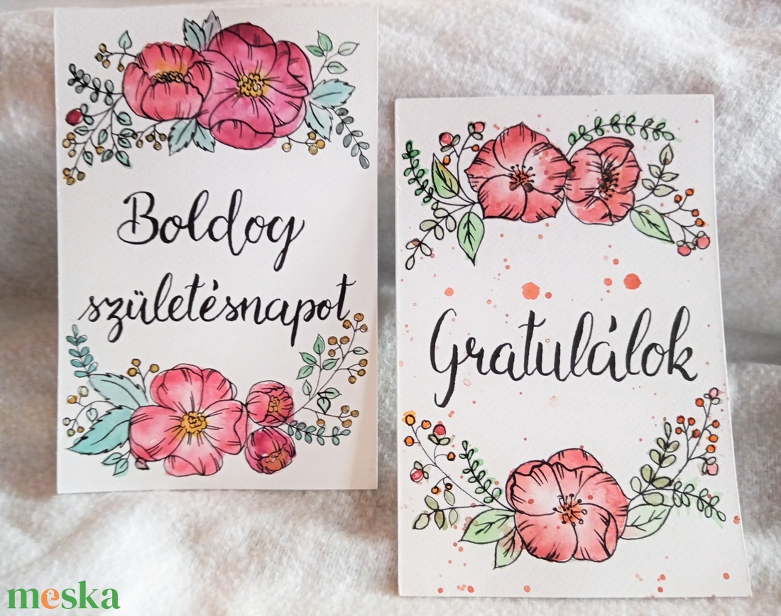 Virágos képeslap - otthon & lakás - papír írószer - képeslap & levélpapír - Meska.hu