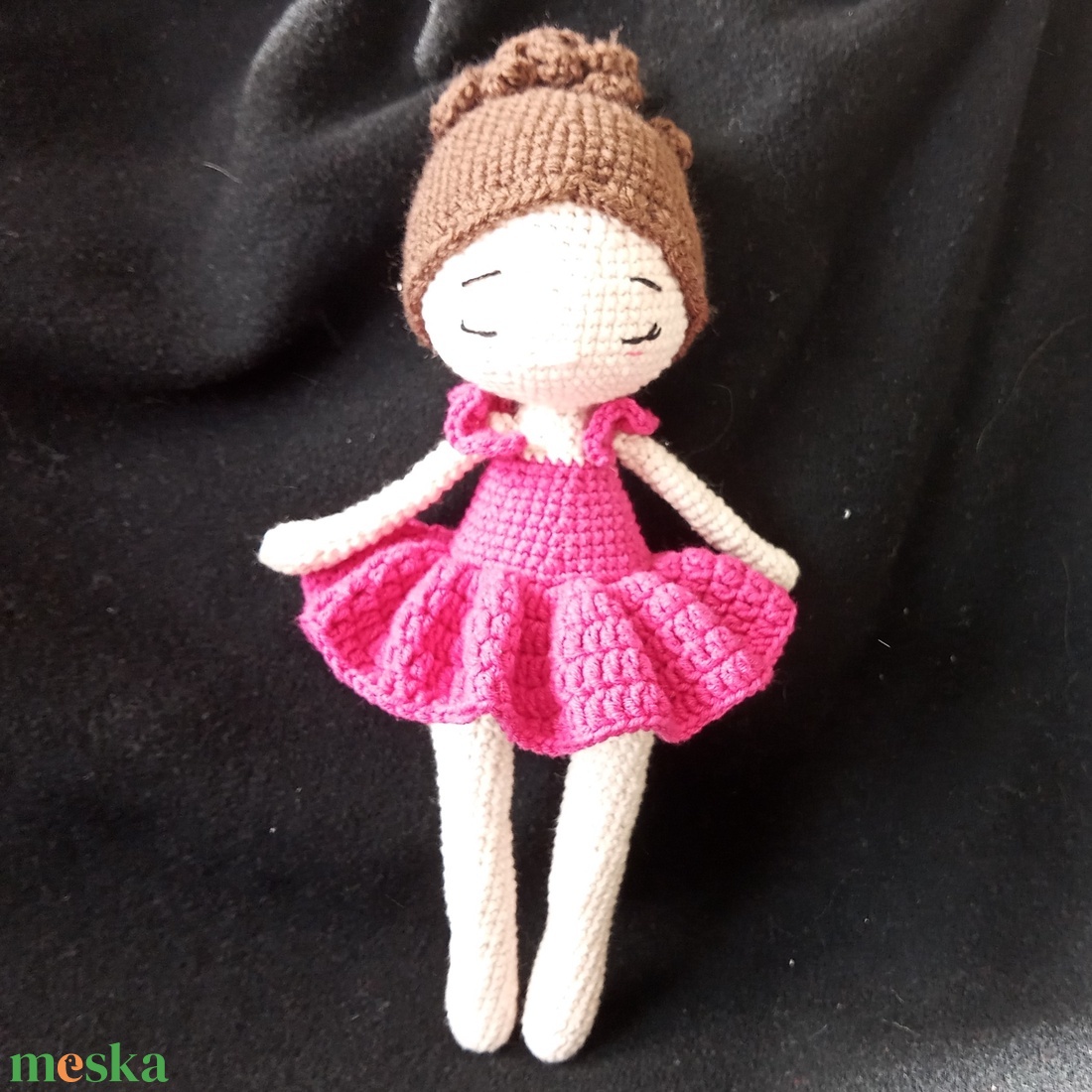 Horgolt baba - rózsaszín - játék & sport - baba & babaház - baba - Meska.hu
