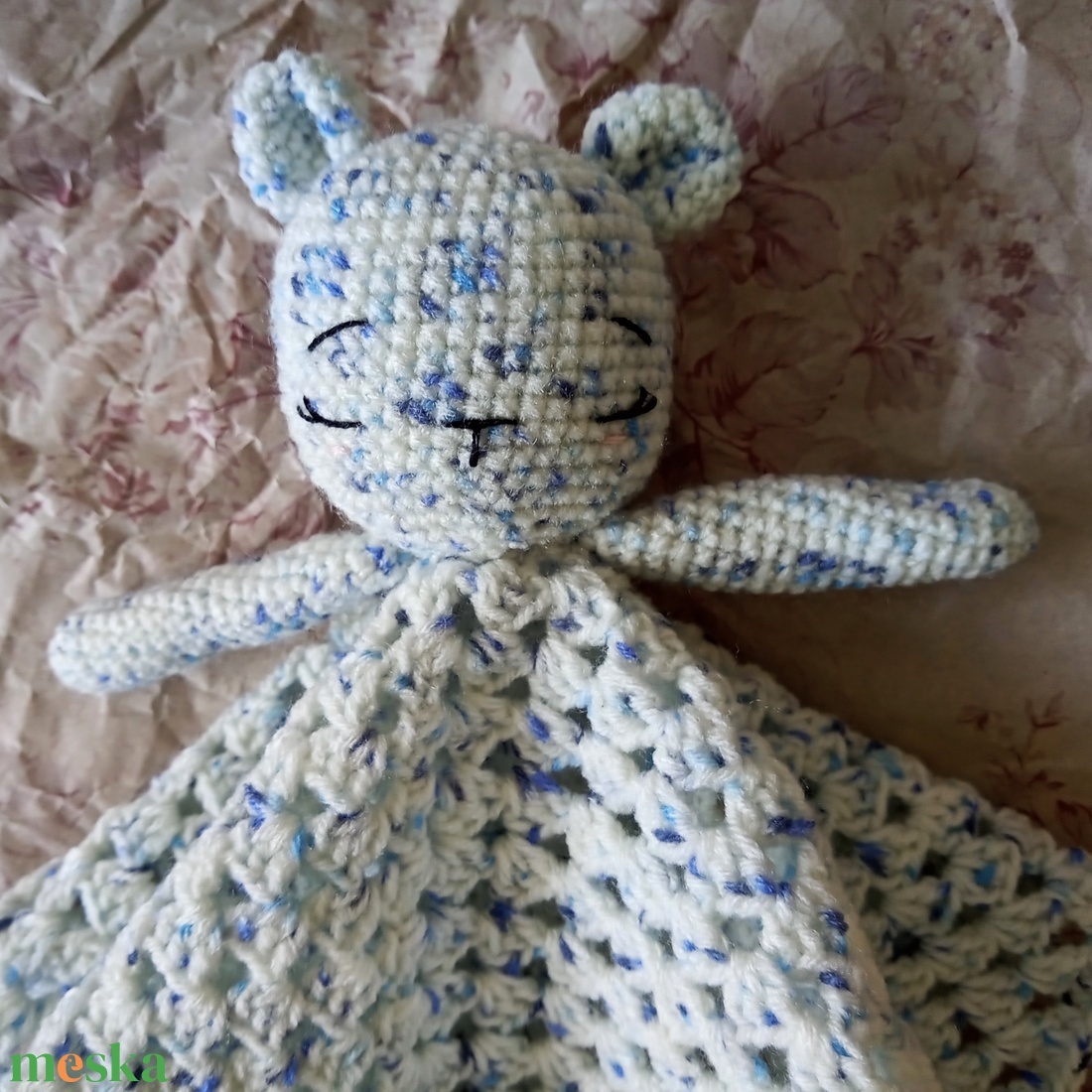 Macis szundikendő - kék - játék & sport - 3 éves kor alattiaknak - alvóka & rongyi - Meska.hu