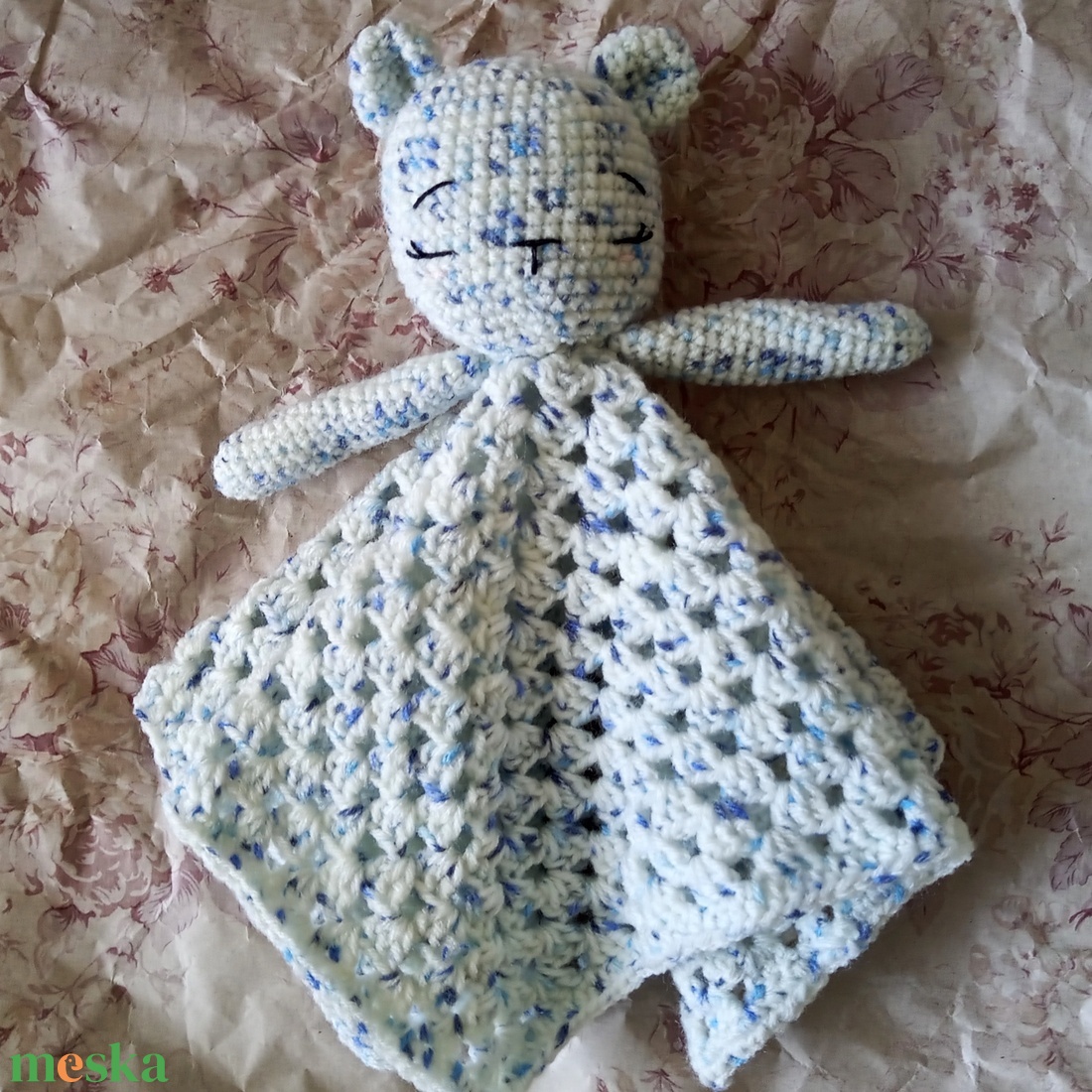 Macis szundikendő - kék - játék & sport - 3 éves kor alattiaknak - alvóka & rongyi - Meska.hu