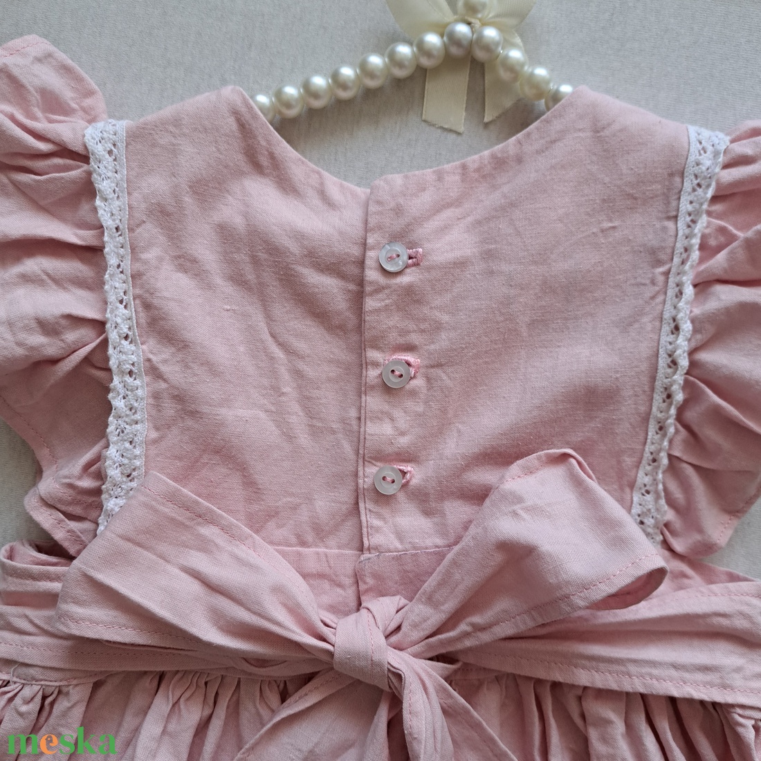 Bájos kislányruha keresztszemes hímzéssel - 1 éveseknek - ruha & divat - babaruha & gyerekruha - ruha - Meska.hu