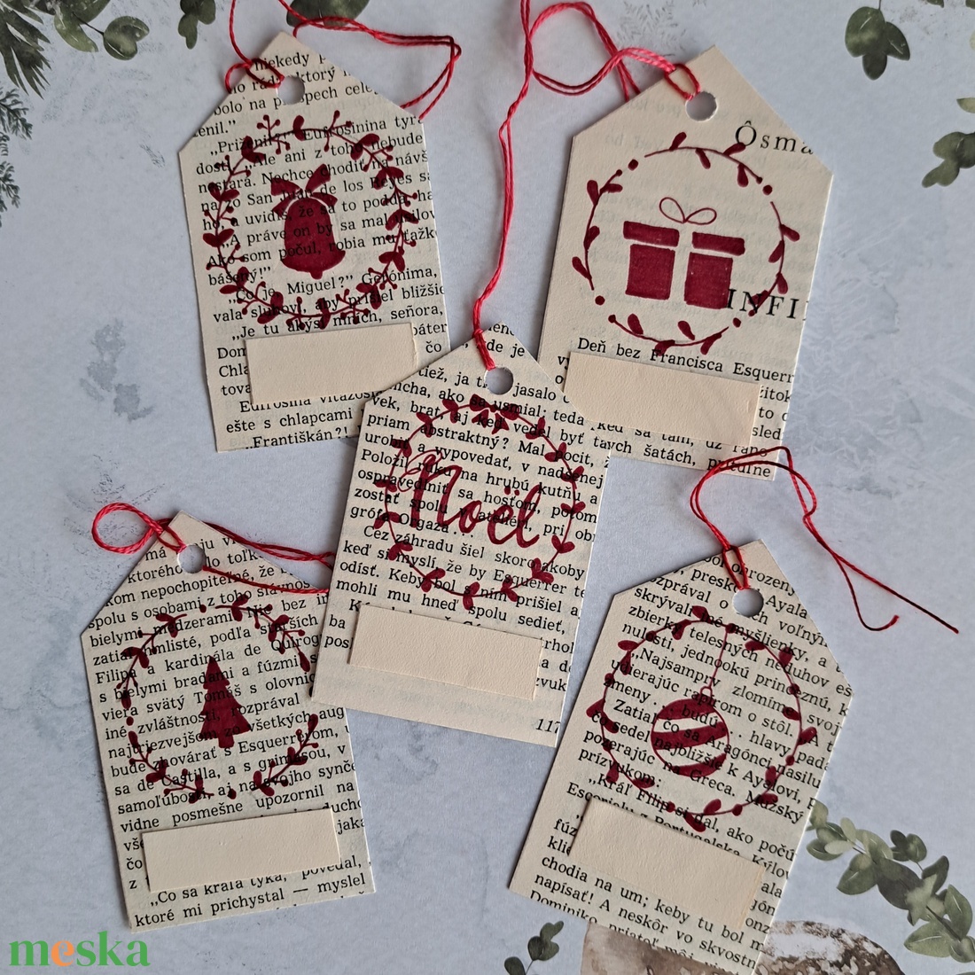 Karácsonyi ajándékkísérő  - karácsony - karácsonyi ajándékozás - karácsonyi képeslap, üdvözlőlap, ajándékkísérő - Meska.hu