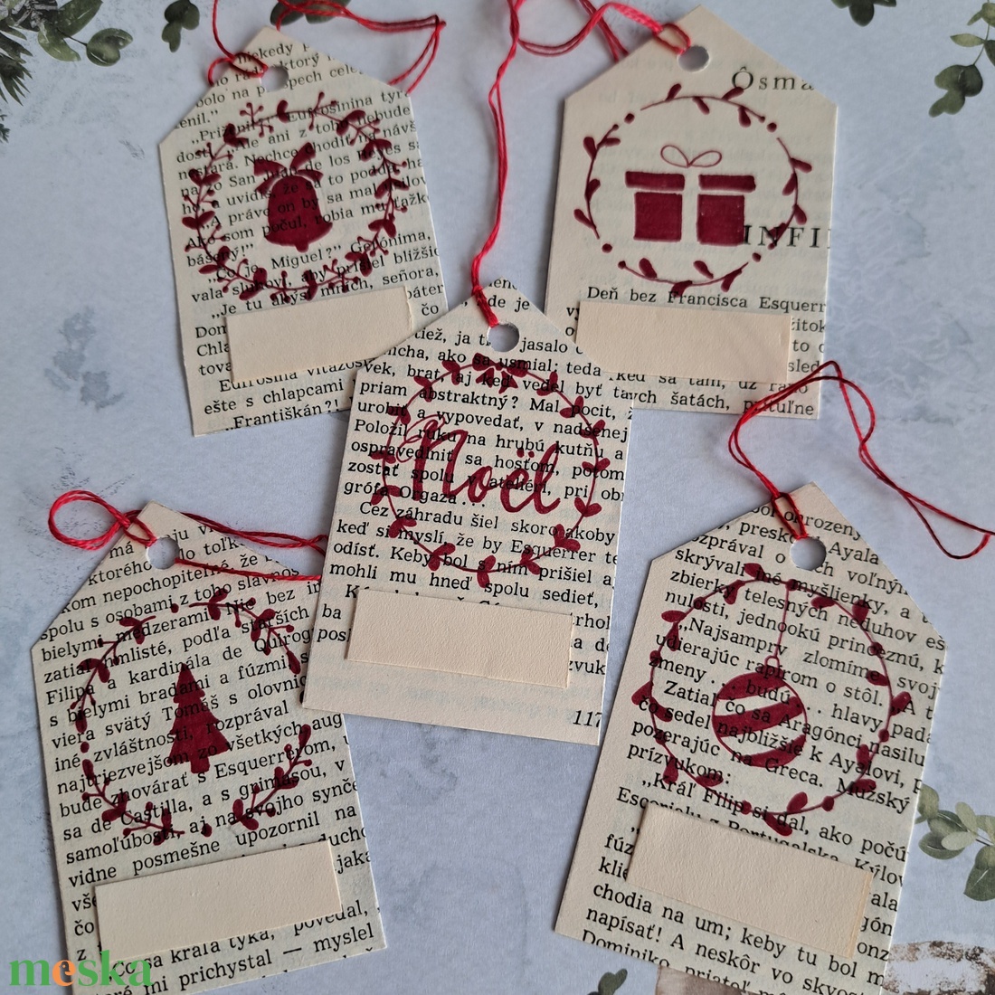 Karácsonyi ajándékkísérő  - karácsony - karácsonyi ajándékozás - karácsonyi képeslap, üdvözlőlap, ajándékkísérő - Meska.hu