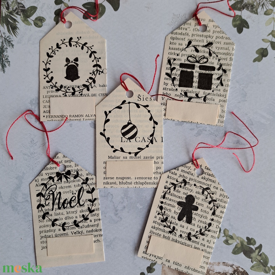 Karácsonyi ajándékkísérő  - karácsony - karácsonyi ajándékozás - karácsonyi képeslap, üdvözlőlap, ajándékkísérő - Meska.hu