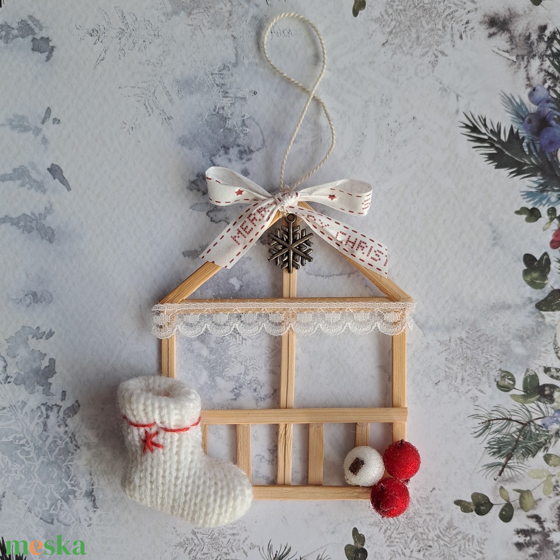 Karácsonyi házikó  - karácsony - karácsonyi lakásdekoráció - karácsonyi lakásdíszek - Meska.hu