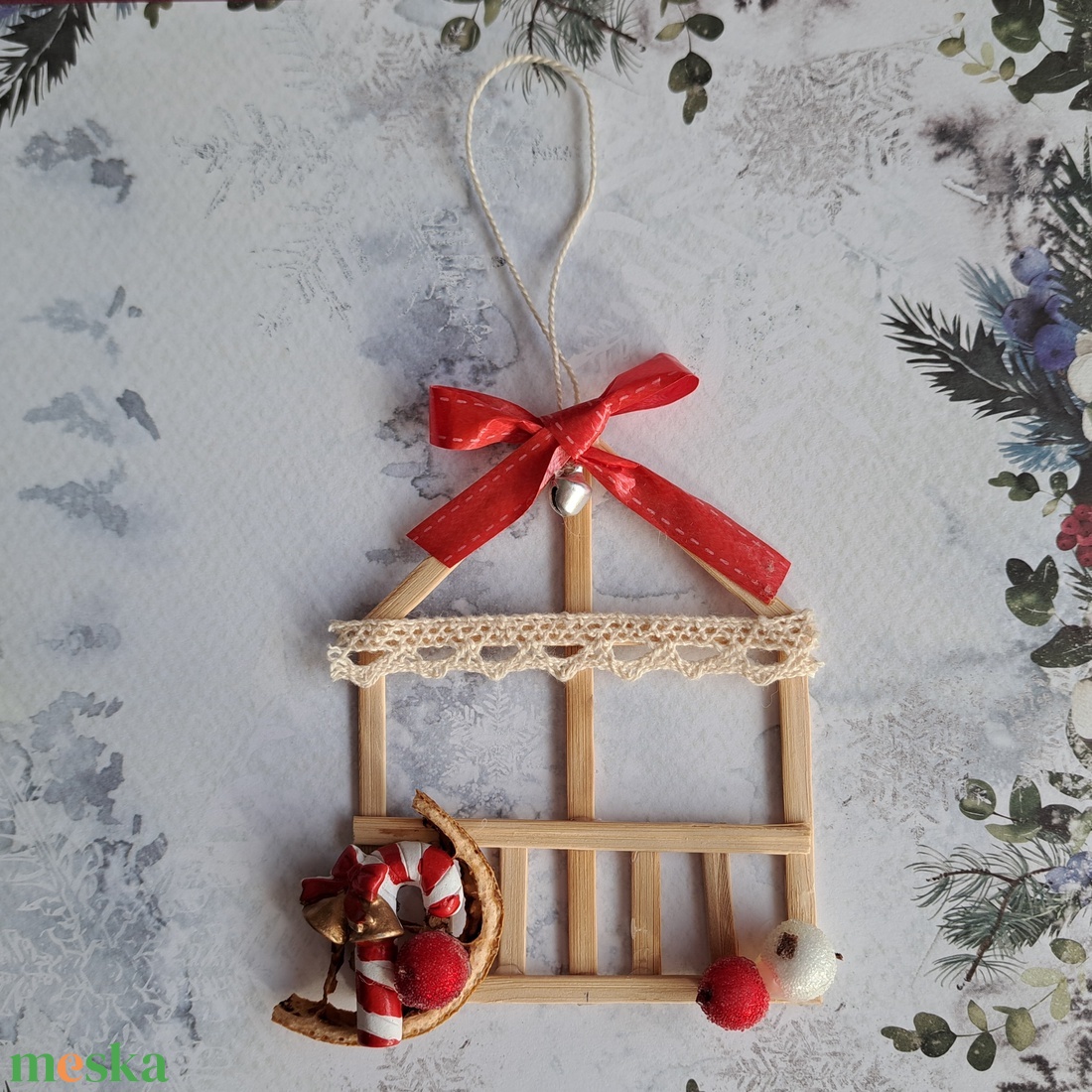Karácsonyi házikó  - karácsony - karácsonyi lakásdekoráció - karácsonyi lakásdíszek - Meska.hu