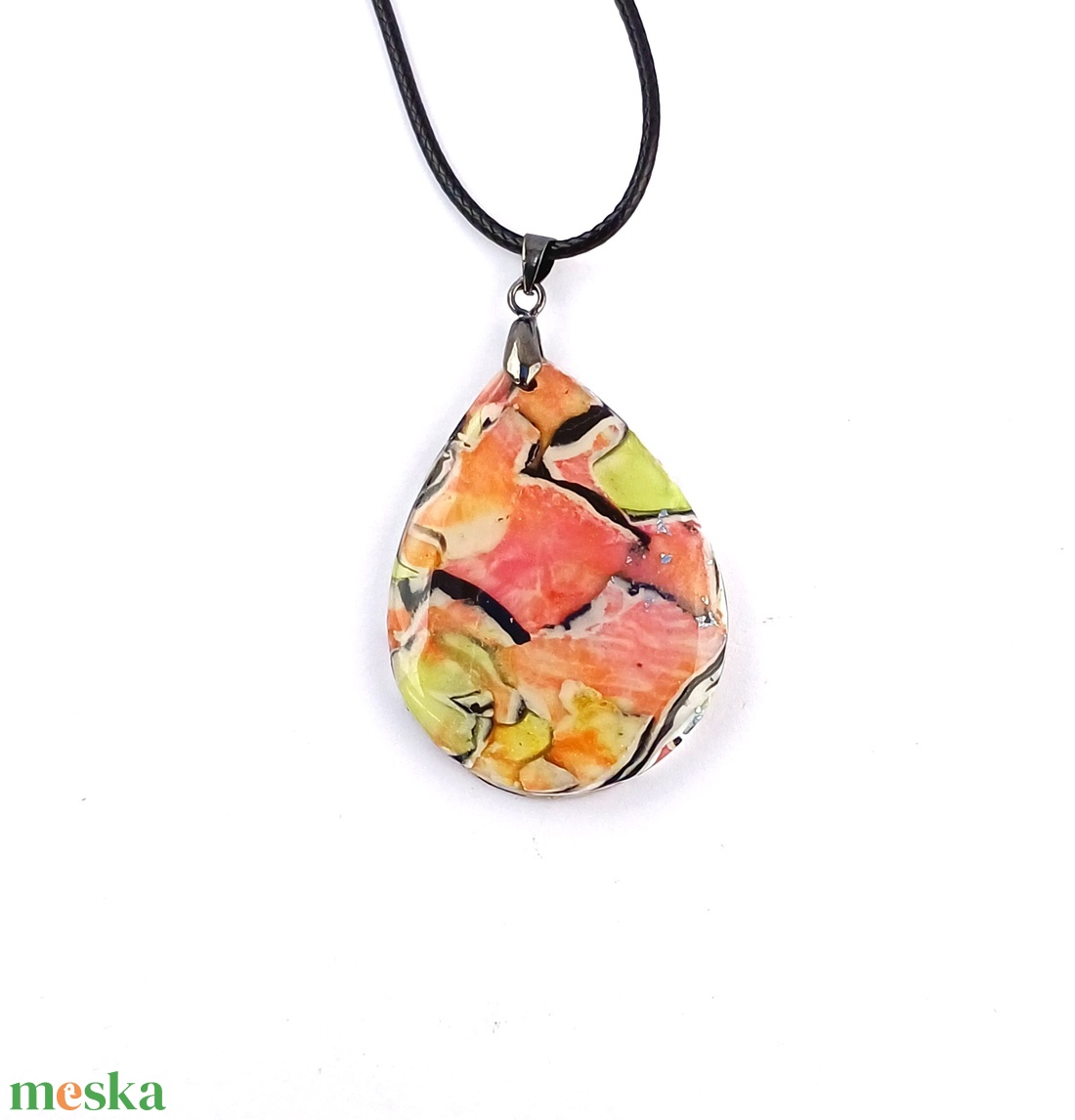 Vidám, színes nyaklánc - ékszer - nyaklánc - medálos nyaklánc - Meska.hu