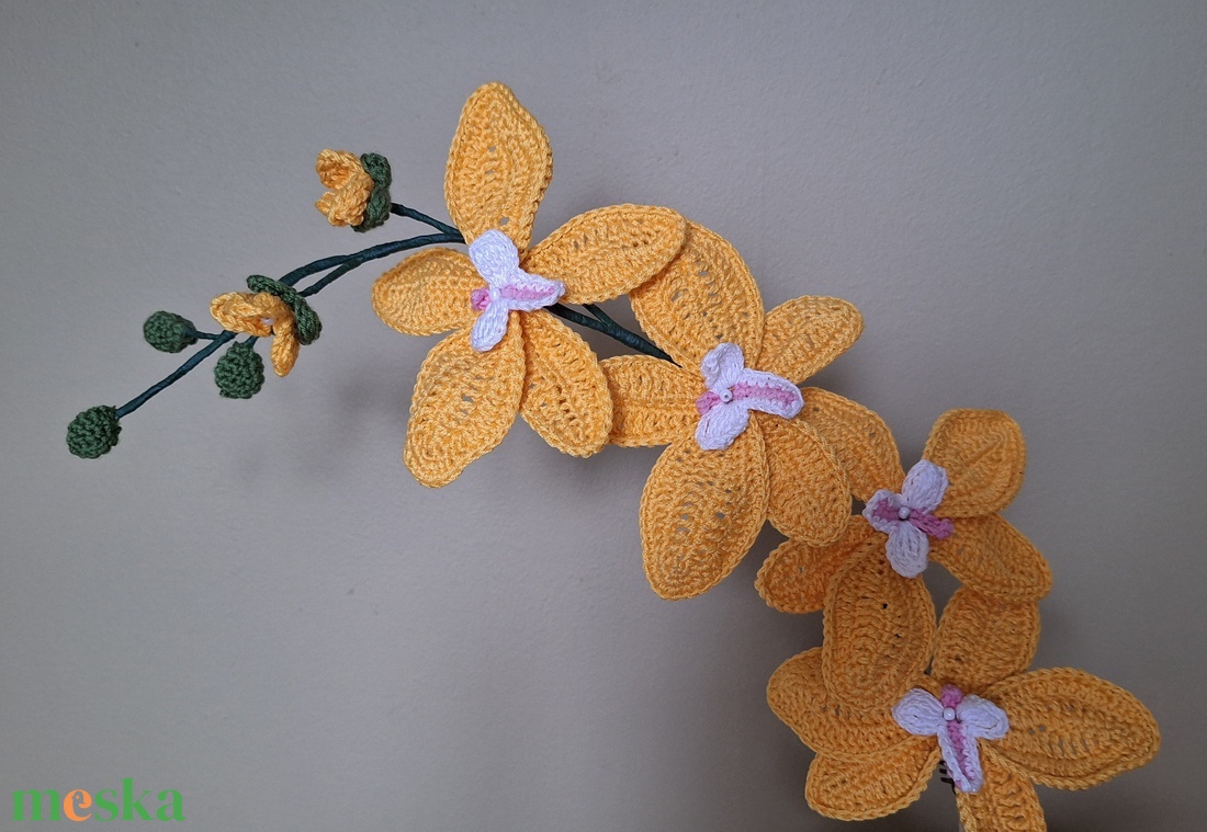 Horgolt orchidea kaspóban - sárga - otthon & életmód - dekoráció - dísztárgy - Meska.hu Horgolt orchidea kaspóban - sárga - otthon & életmód - dekoráció - dísztárgy - Meska.hu