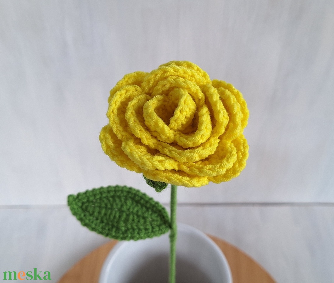 Horgolt sárga rózsa - otthon & életmód - dekoráció - dísztárgy - Meska.hu Horgolt sárga rózsa - otthon & életmód - dekoráció - dísztárgy - Meska.hu
