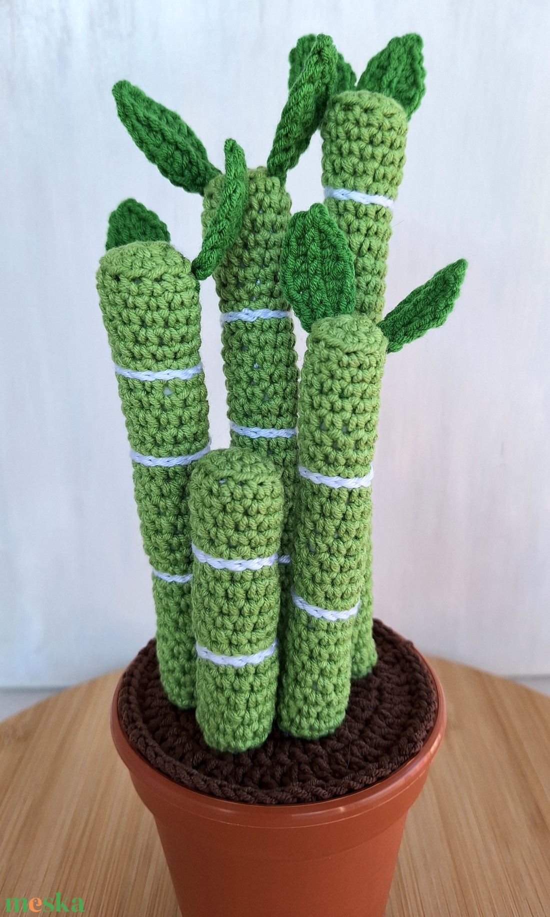 Horgolt szerencsehozó bambusz - otthon & életmód - dekoráció - dísztárgy - Meska.hu