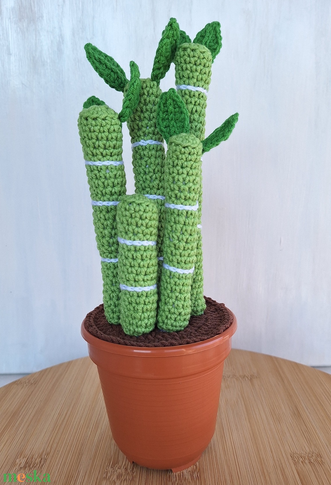 Horgolt szerencsehozó bambusz - otthon & életmód - dekoráció - dísztárgy - Meska.hu