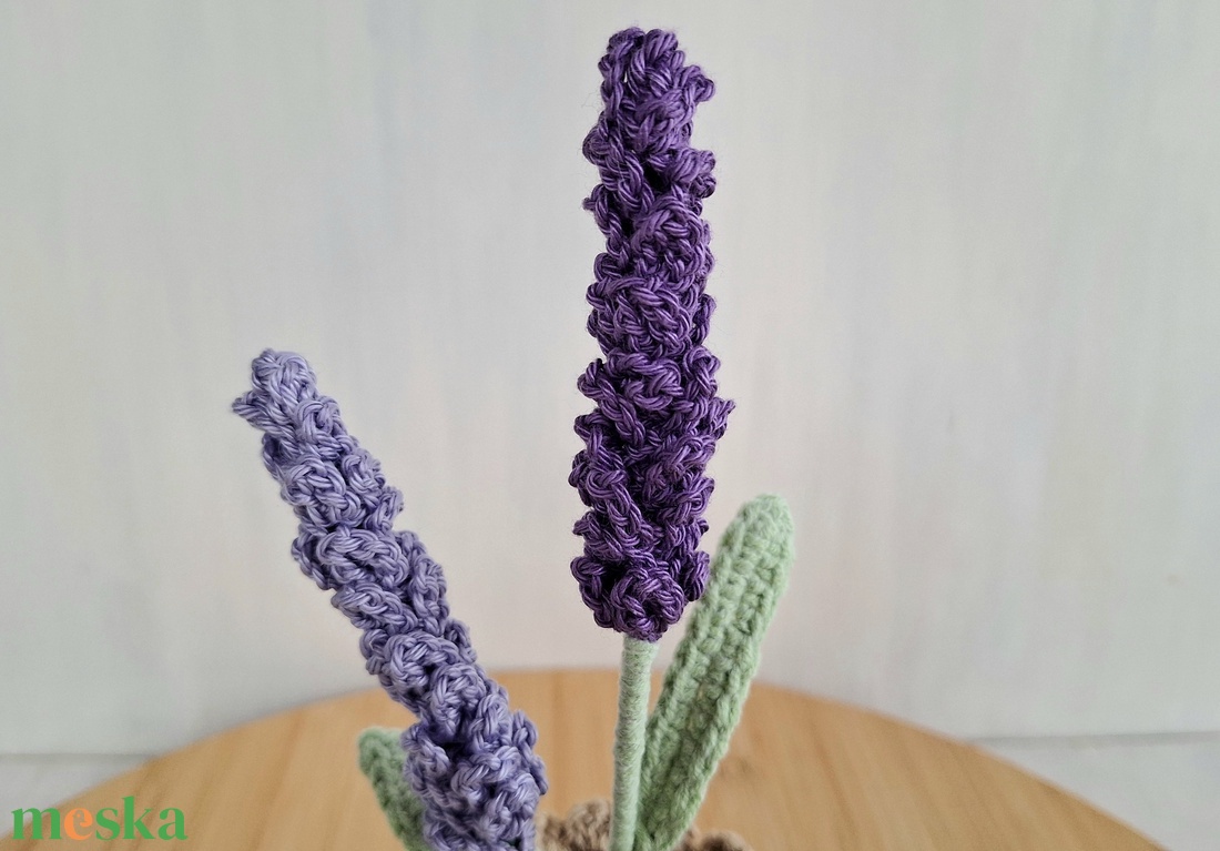 Horgolt cserepes levendula - otthon & életmód - dekoráció - dísztárgy - Meska.hu