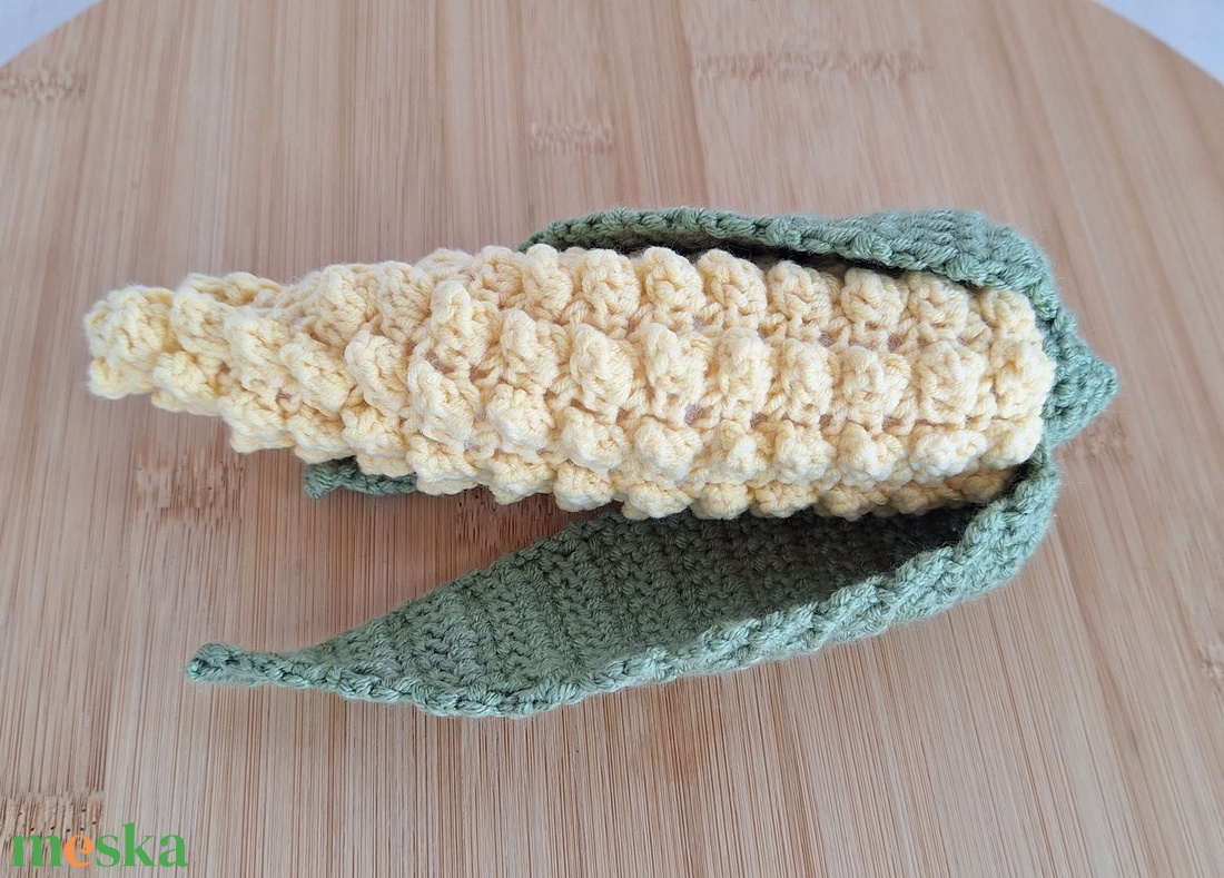 Horgolt kukorica - otthon & életmód - konyhafelszerelés, tálalás - konyhai dekoráció - konyhai dísz - Meska.hu