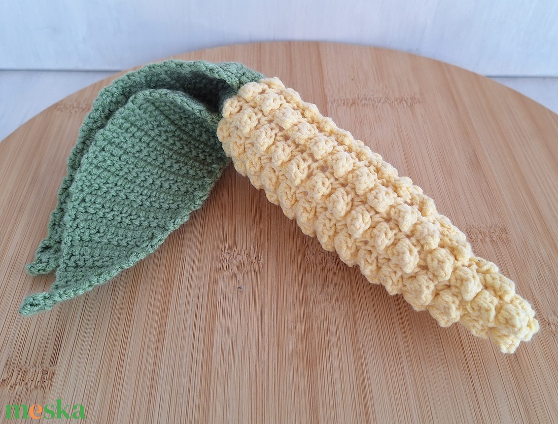 Horgolt kukorica - otthon & életmód - konyhafelszerelés, tálalás - konyhai dekoráció - konyhai dísz - Meska.hu