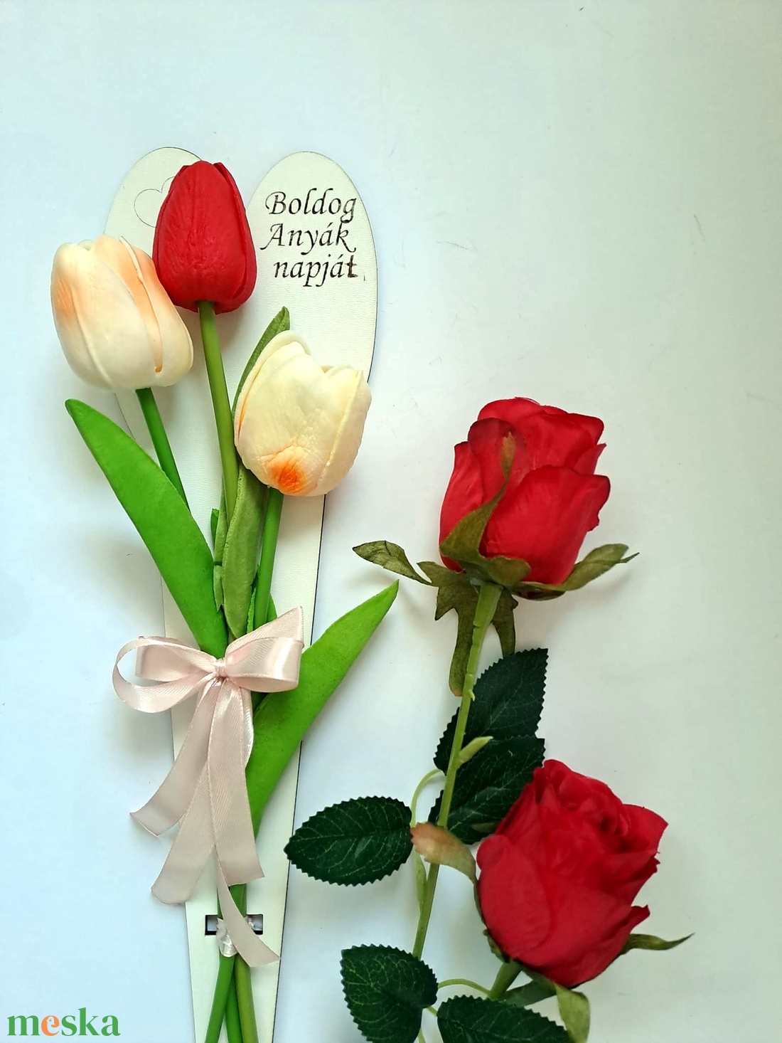 Tulipános fa tábla - otthon & életmód - dekoráció - virágdísz és tartó - csokor & virágdísz - Meska.hu