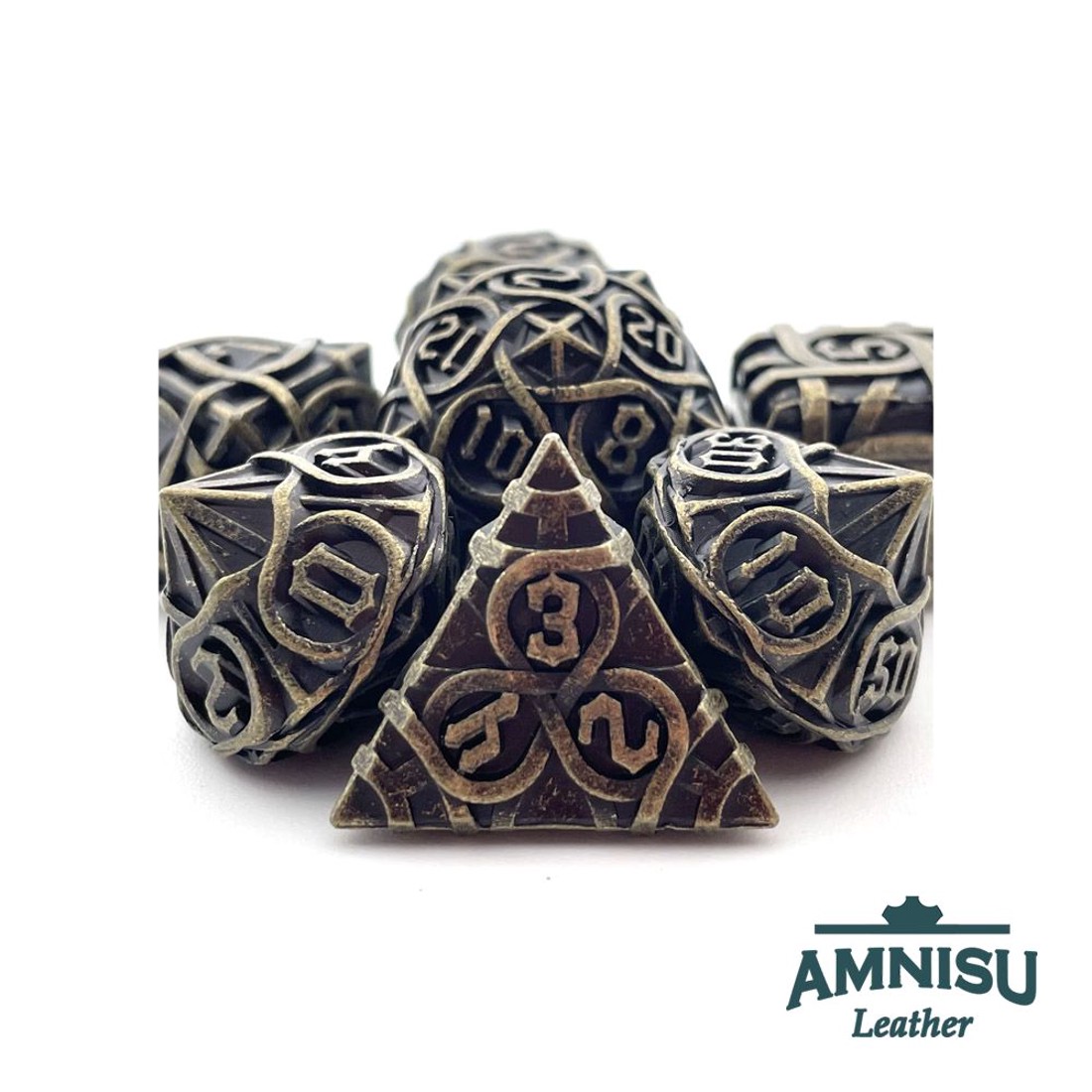 Bronz mintás fém kockaszett - játék & sport - szerepjáték - Meska.hu