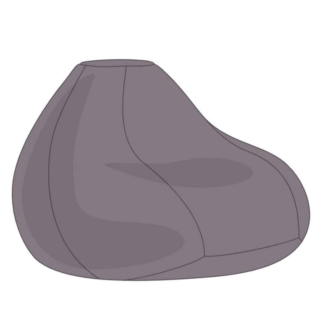 Szürke XXL Babzsákfotel Huzat - otthon & életmód - bútor - babzsák - babzsák huzat - Meska.hu