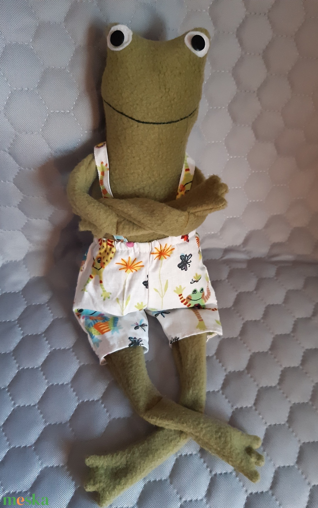Breki a béka - baba - mama - baba játékok - szundikendő, alvóka - Meska.hu