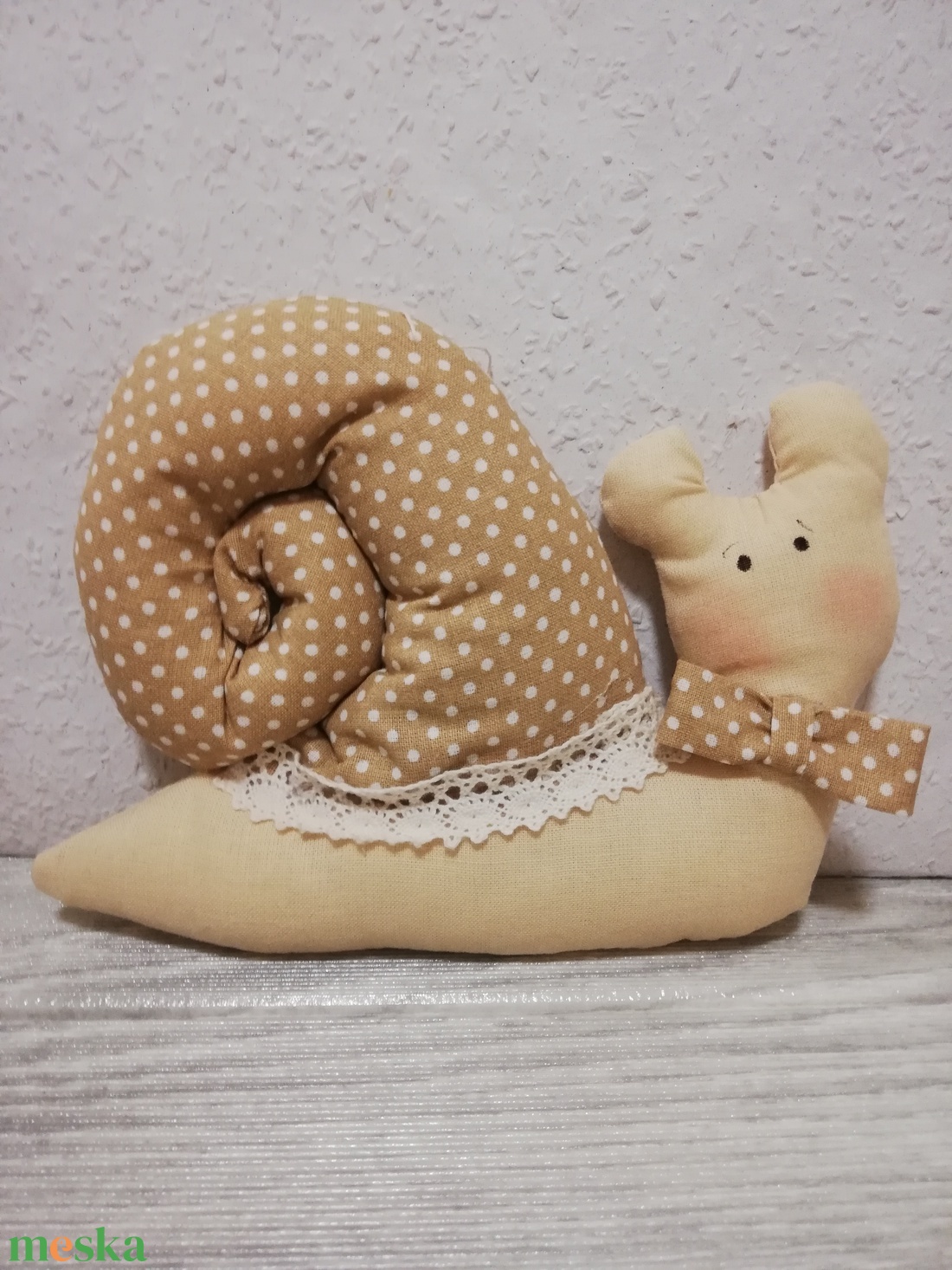 Textil játék maci cica csiga  - játék & sport - babalátogató ajándékcsomag - Meska.hu