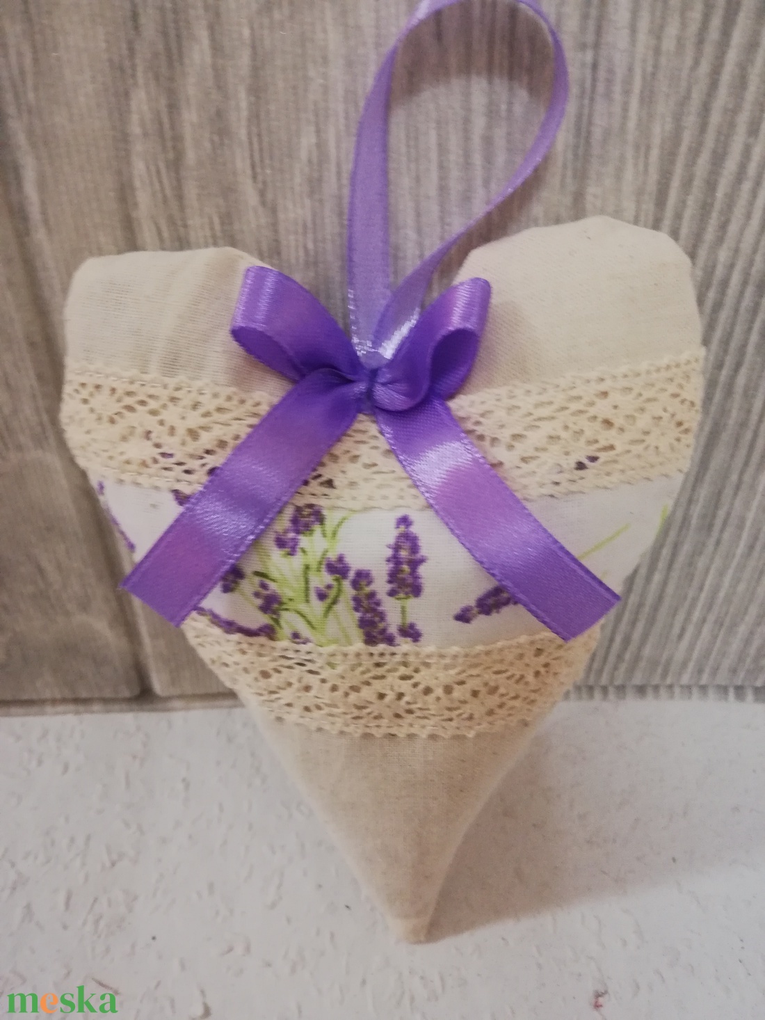 Levendula szív 1 - otthon & életmód - dekoráció - dísztárgy - Meska.hu