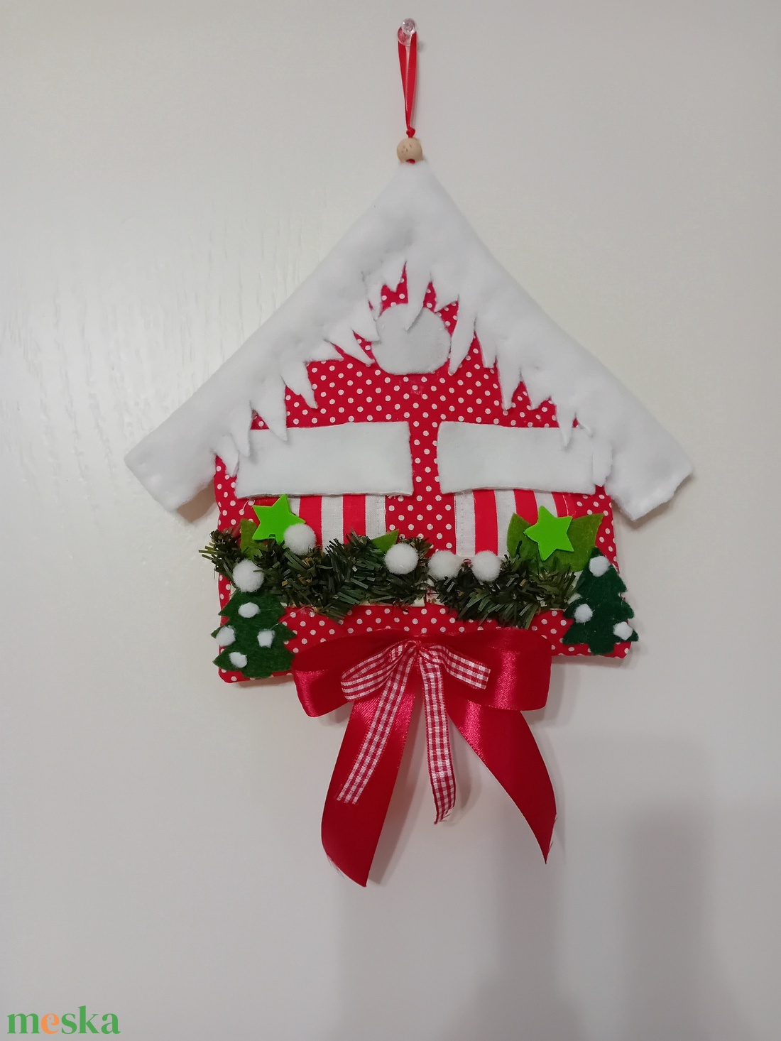 Karácsonyi ajtókopogtató  - otthon & életmód - dekoráció - dísztárgy - Meska.hu