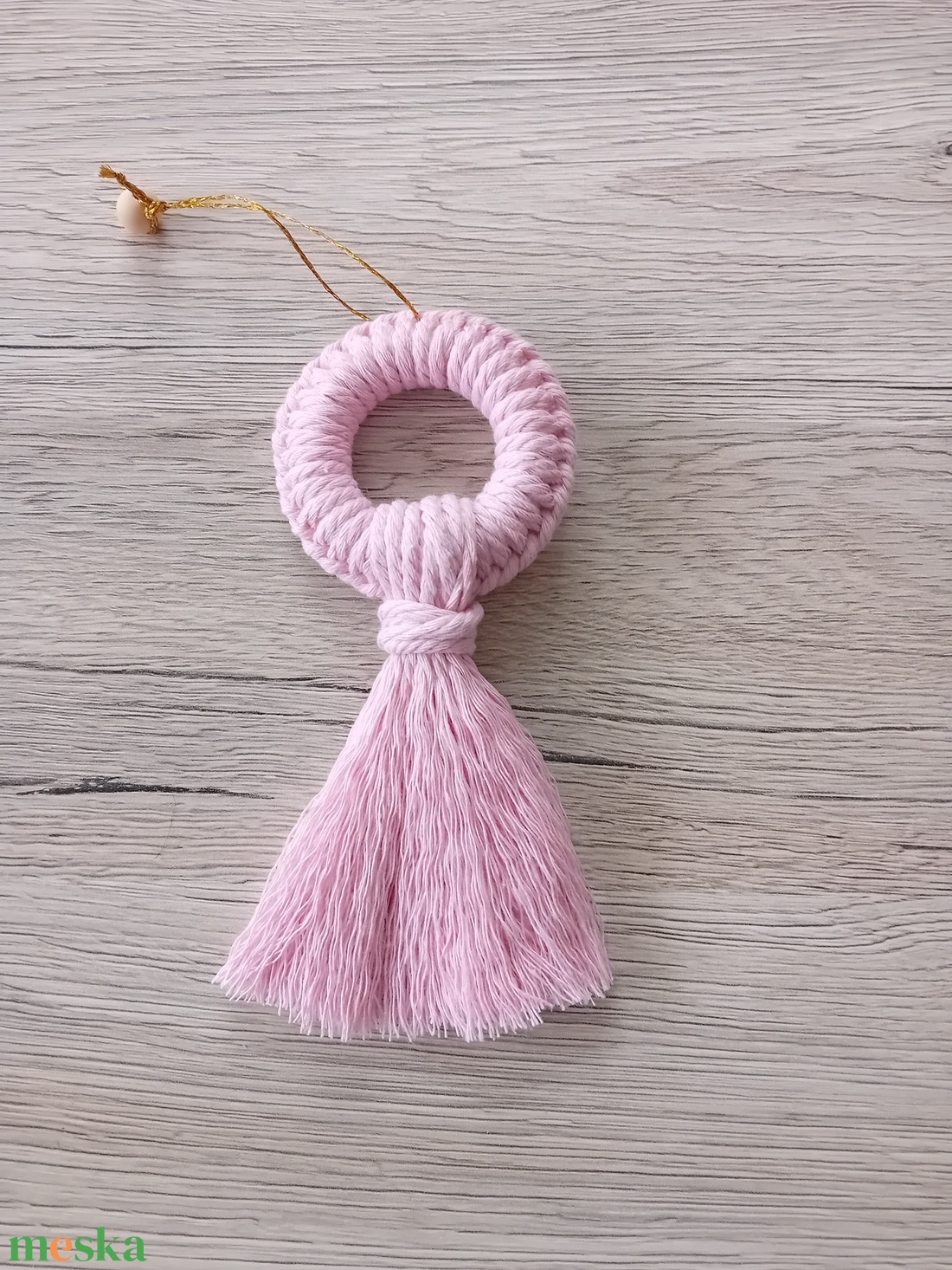 Rózsaszín karácsonyfa díszek - otthon & életmód - dekoráció - fali és függő dekoráció - függődísz - Meska.hu