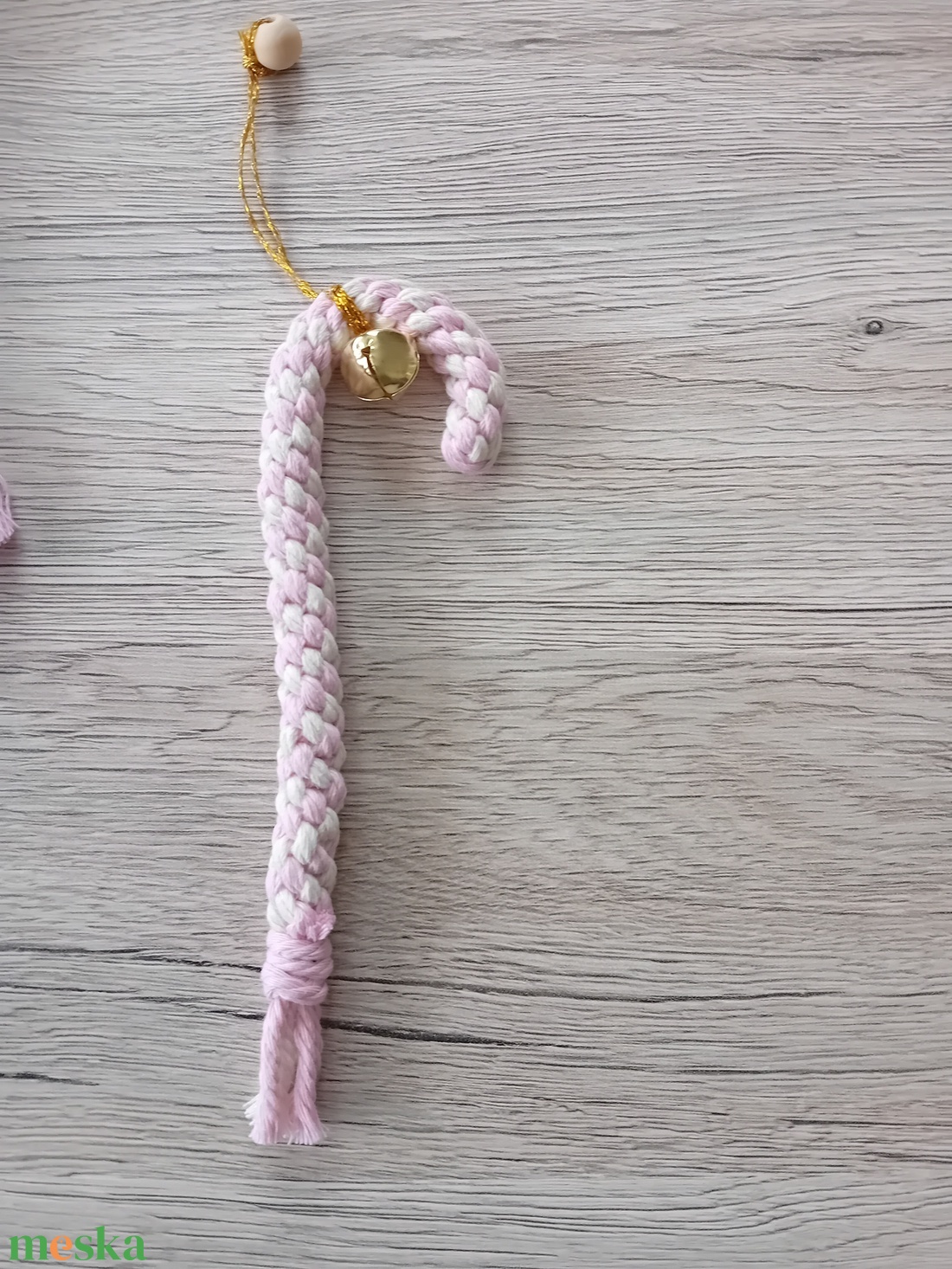 Makramé karácsonyfa dísz - karácsony - karácsonyi lakásdekoráció - karácsonyfadíszek - Meska.hu