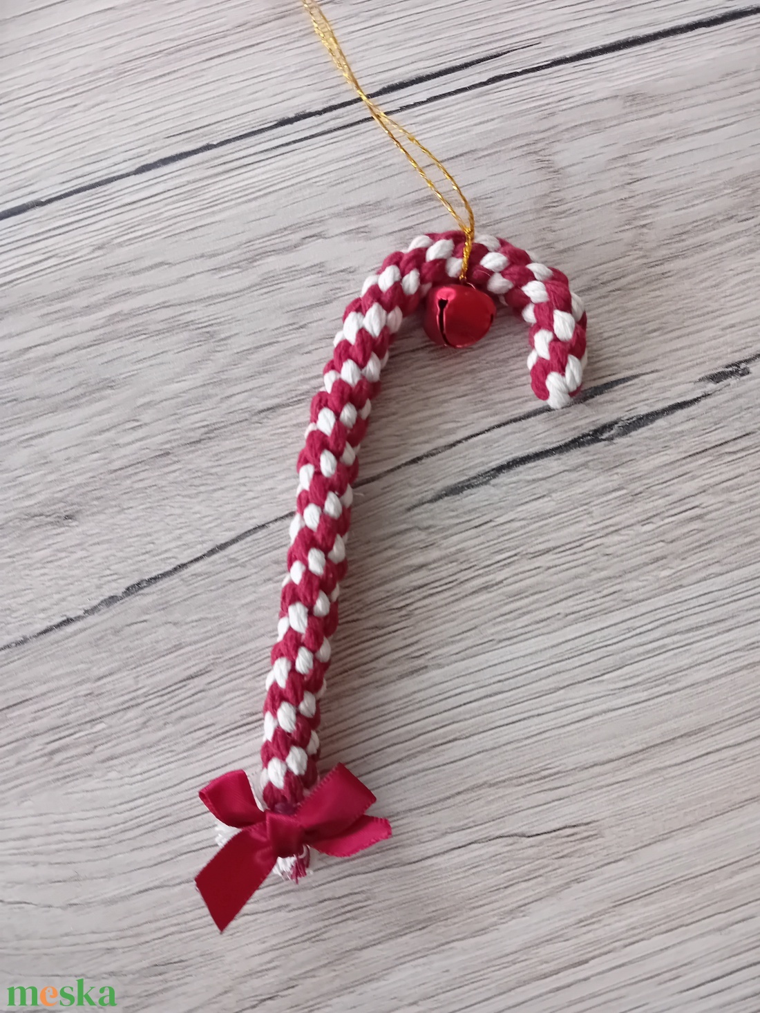 Makramé karácsonyfa dísz - karácsony - karácsonyi lakásdekoráció - karácsonyfadíszek - Meska.hu