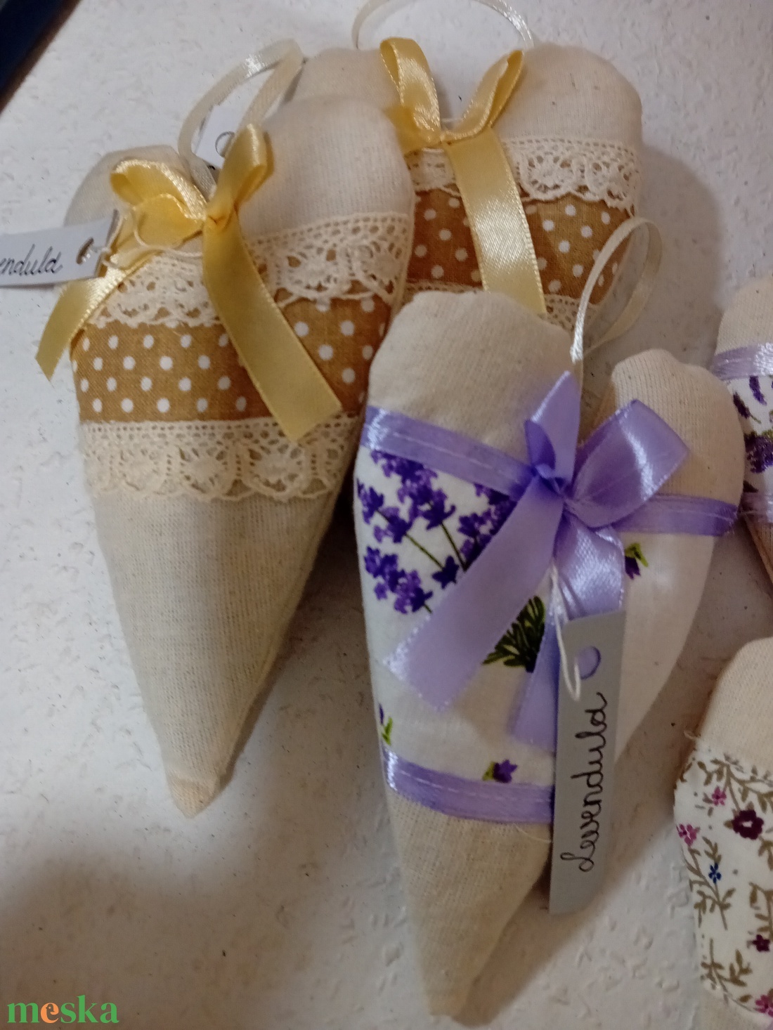 Levendulás szivecske  - otthon & életmód - dekoráció - asztal és polc dekoráció - asztaldísz - Meska.hu