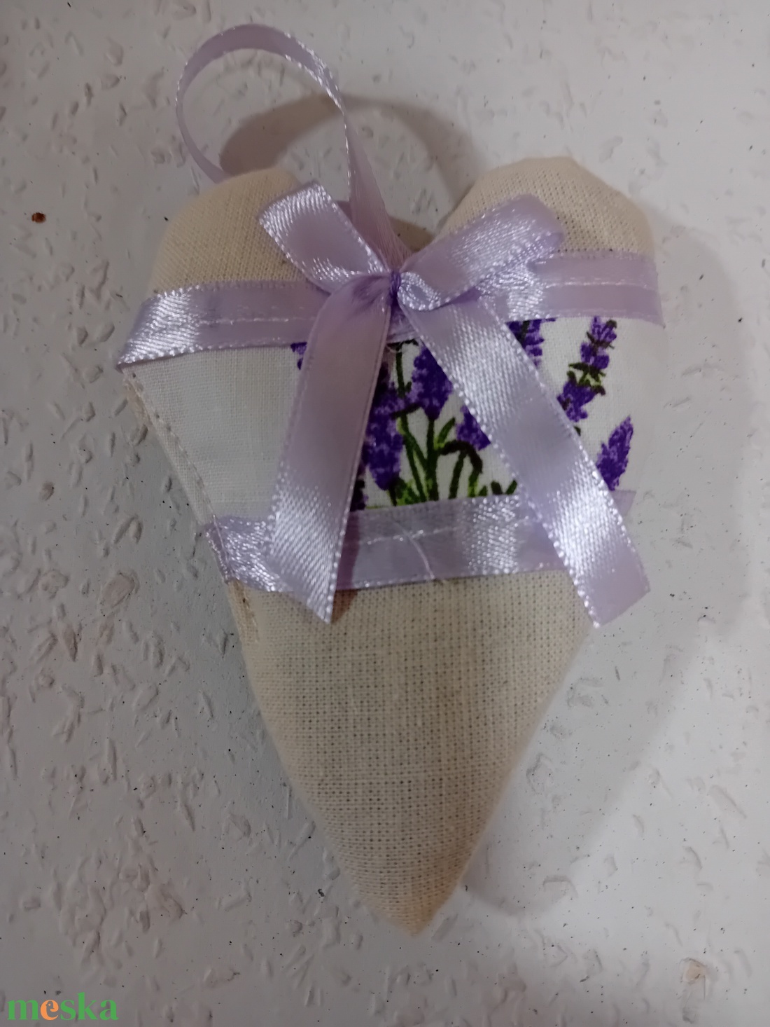 Levendulás szivecske  - otthon & életmód - dekoráció - asztal és polc dekoráció - asztaldísz - Meska.hu