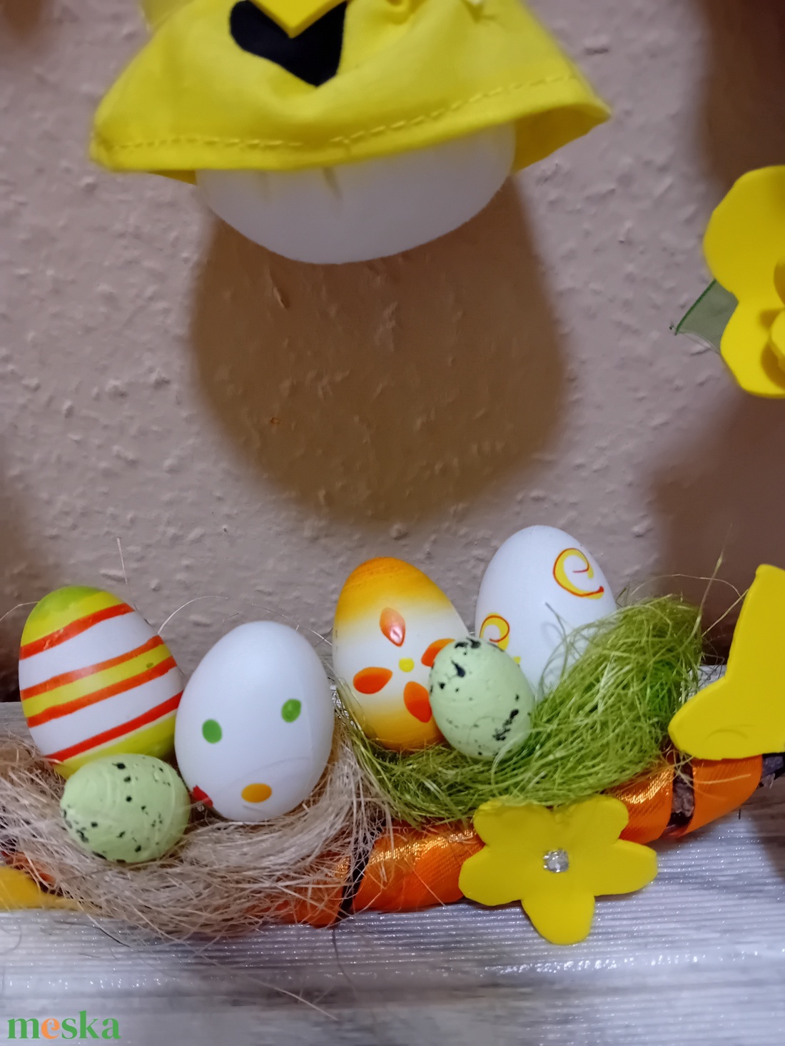 Húsvéti ajtókopogtató  - ünnepi díszek, dekorációk - húsvéti díszek és dekorációk - húsvéti ajtódísz, kopogtató - Meska.hu