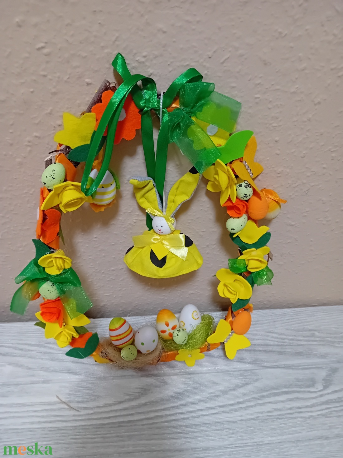 Húsvéti ajtókopogtató  - ünnepi díszek, dekorációk - húsvéti díszek és dekorációk - húsvéti ajtódísz, kopogtató - Meska.hu